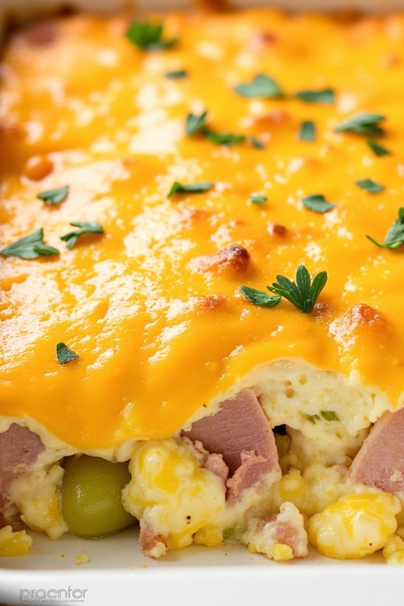 keto ham cheese casserole