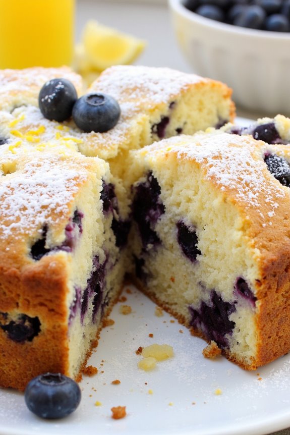 lemon blueberry breakfast cake
