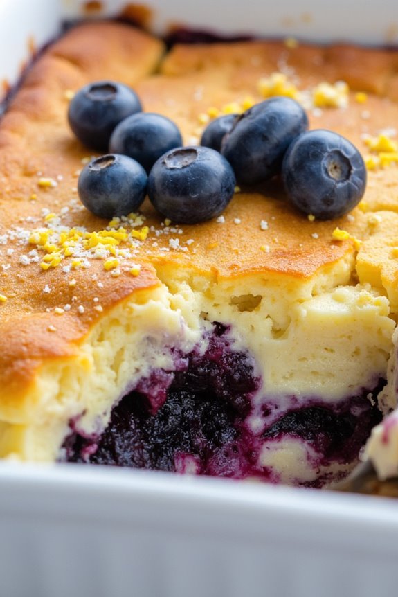 lemony blueberry pancake casserole