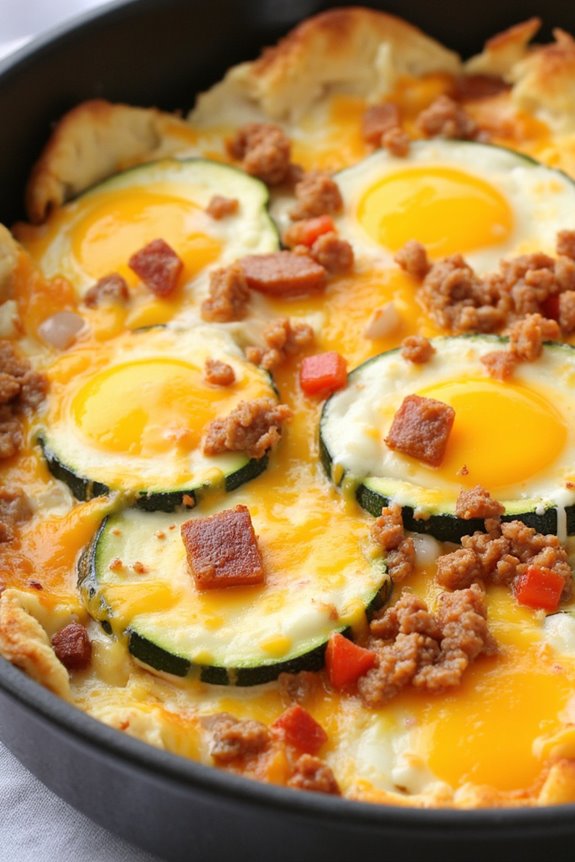 low carb zucchini breakfast bake