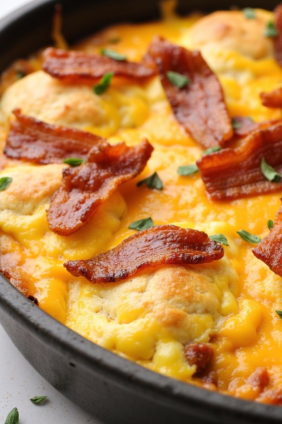 maple bacon biscuit casserole