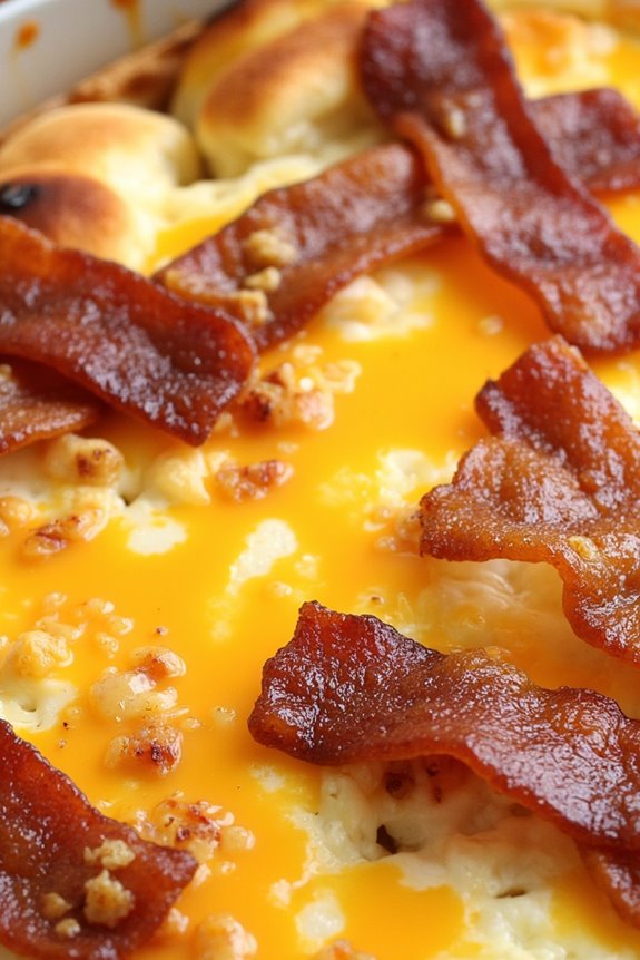 maple bacon cheddar casserole