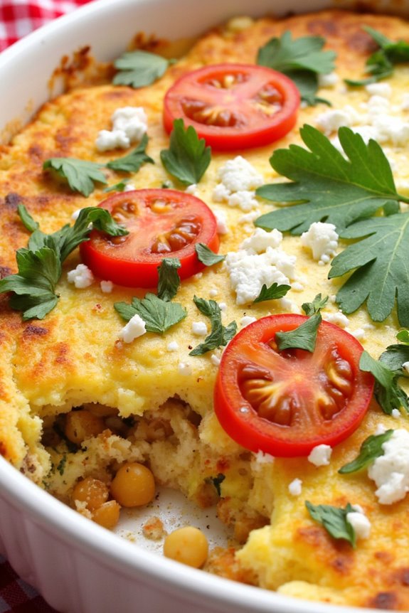 mediterranean chickpea breakfast casserole