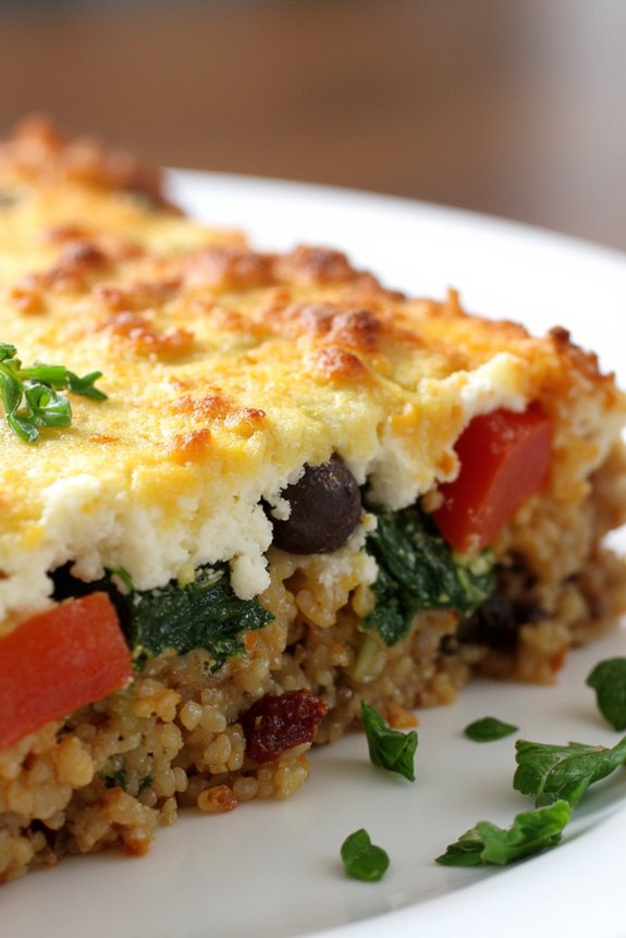 mediterranean quinoa veggie casserole
