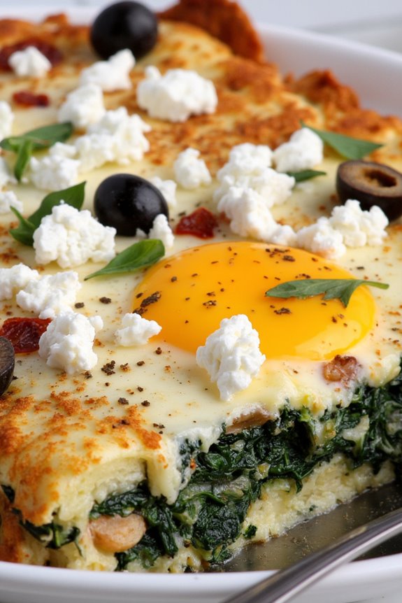 mediterranean spinach feta casserole