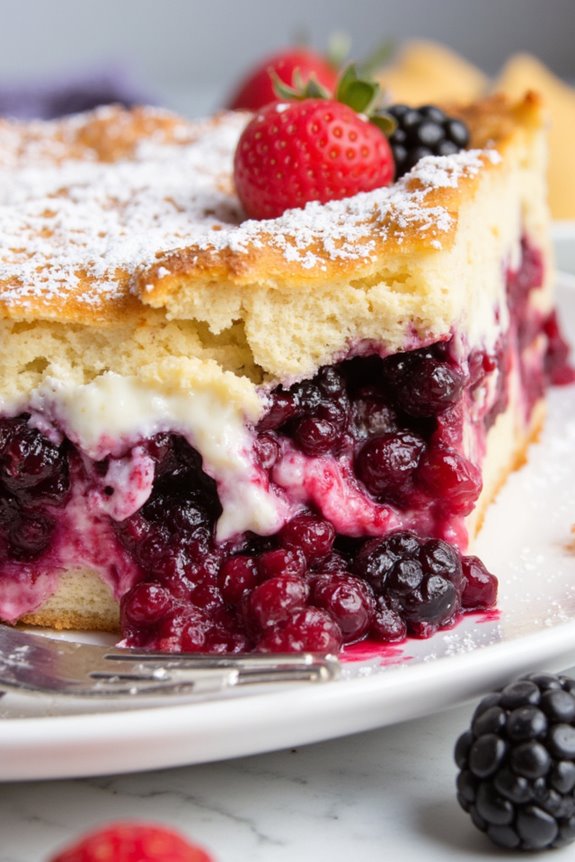 mixed berry ricotta bake