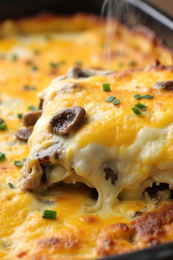 mushroom cheese casserole recipe
