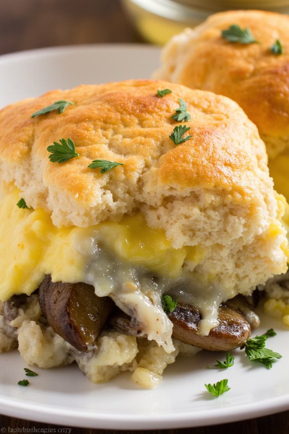 mushroom swiss breakfast casserole