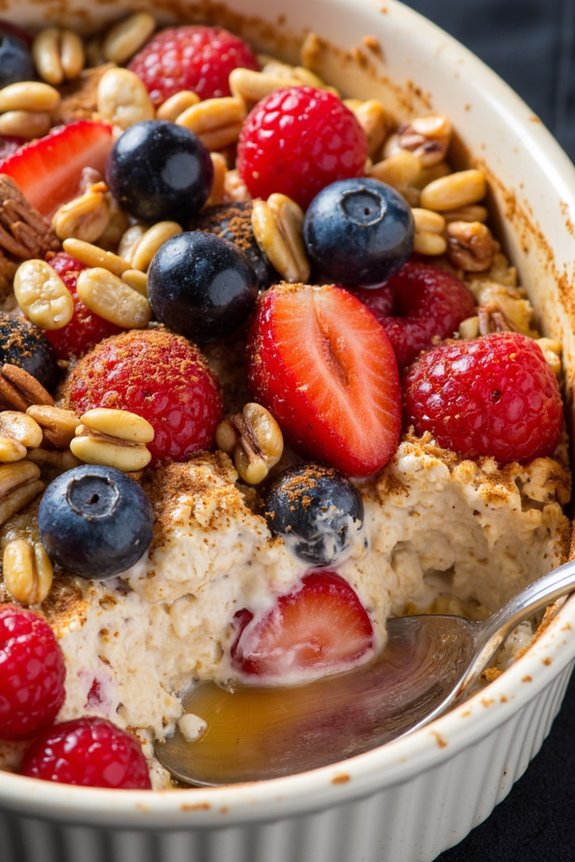 nutritious overnight oats casserole