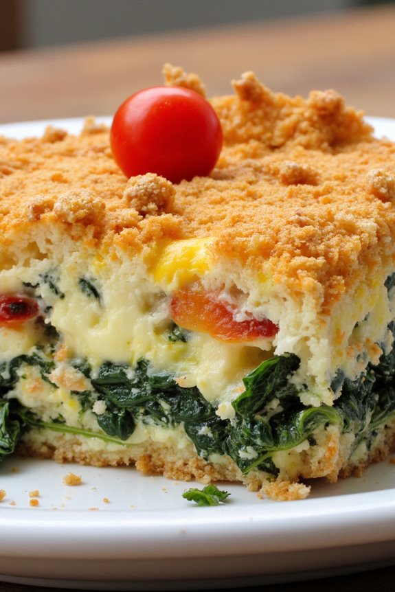 nutritious spinach feta bake