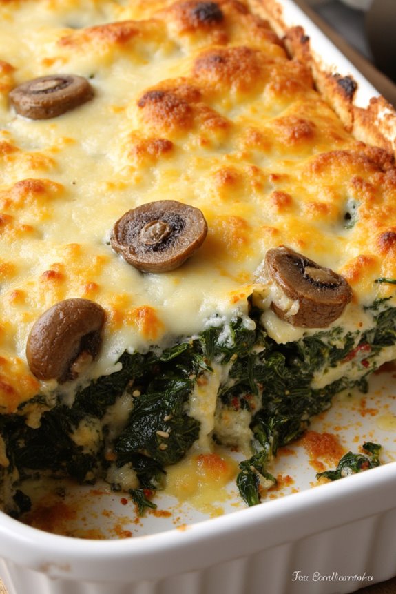 nutritious spinach mushroom casserole