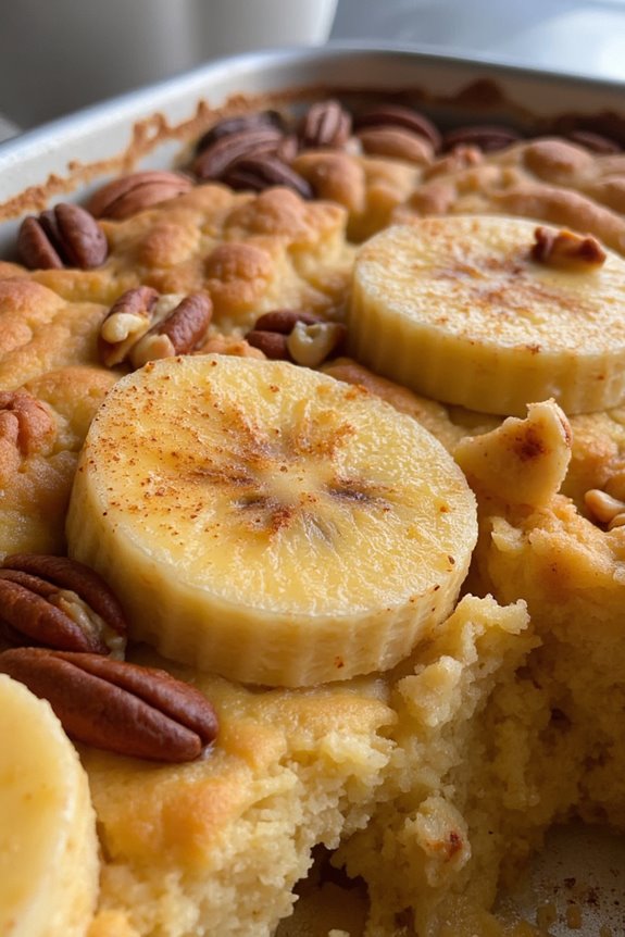 nutty banana bread pudding