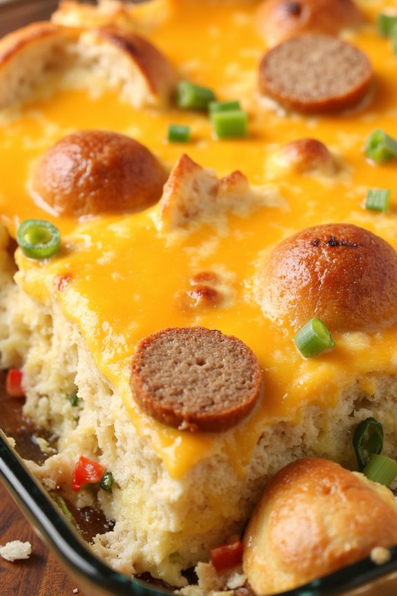 overnight sausage breakfast casserole