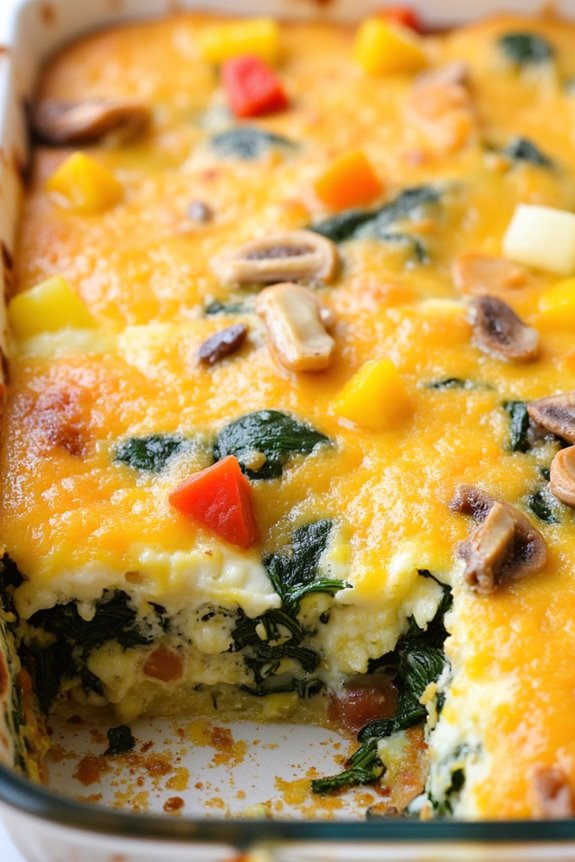protein packed veggie egg bake