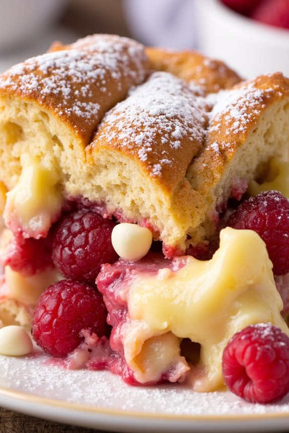 raspberry chocolate brunch bake