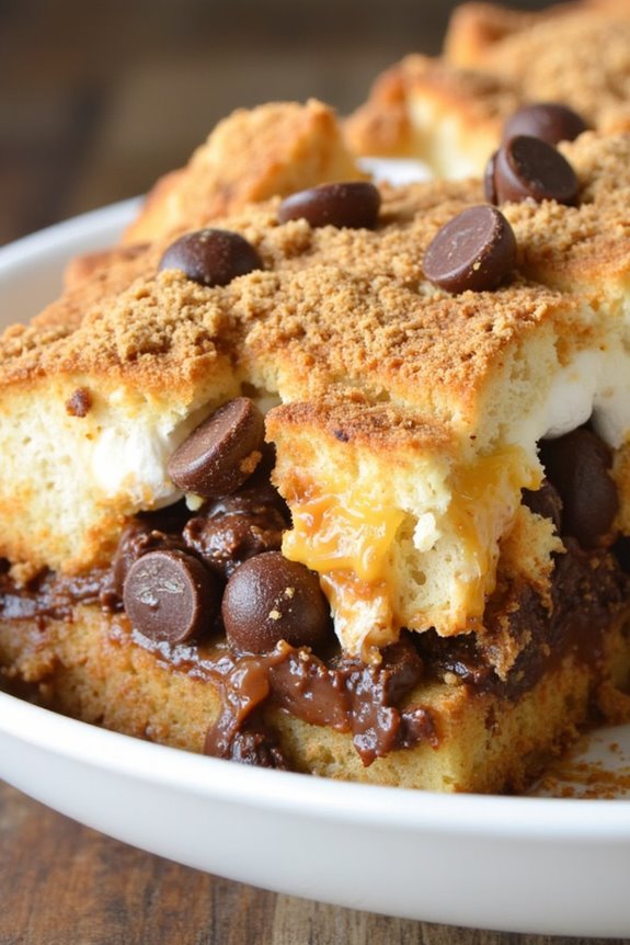 s mores inspired french toast casserole