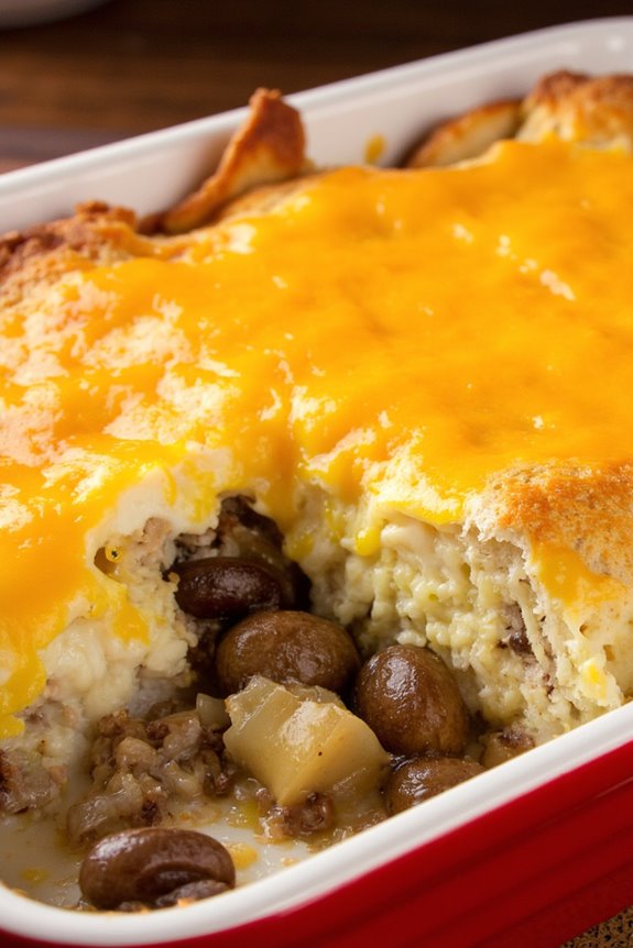 sausage egg mushroom casserole