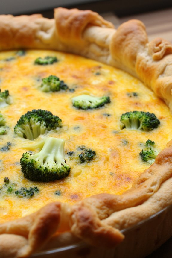savory broccoli cheddar quiche