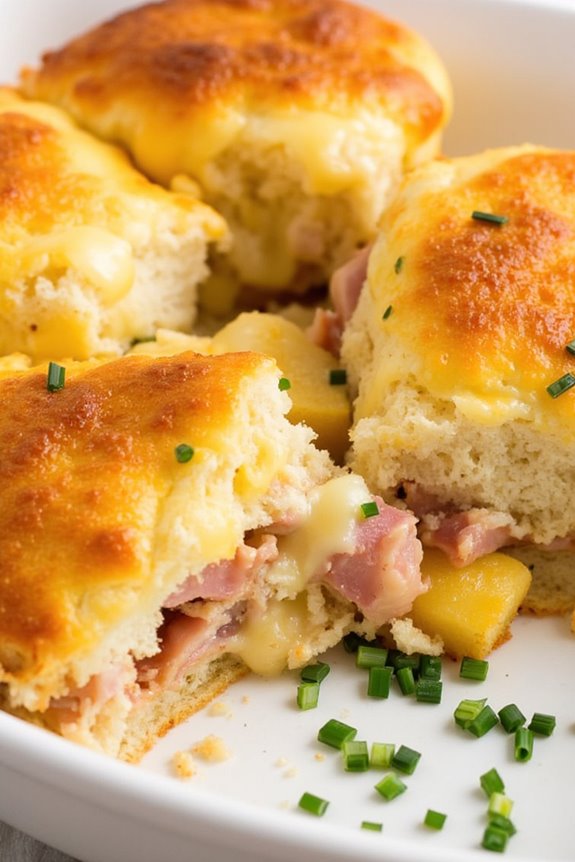 savory ham and cheese bake