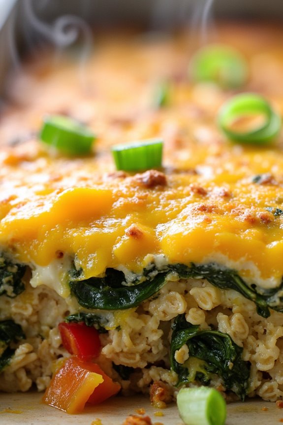 savory oatmeal breakfast casserole