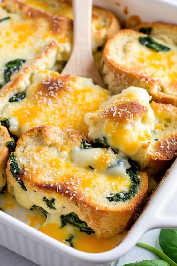 savory spinach cheese bake