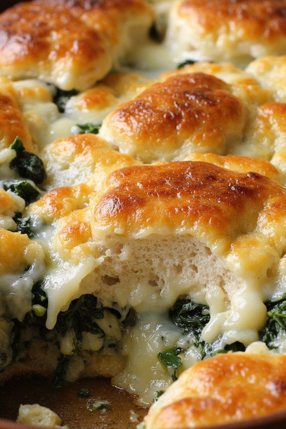 savory spinach cheese casserole