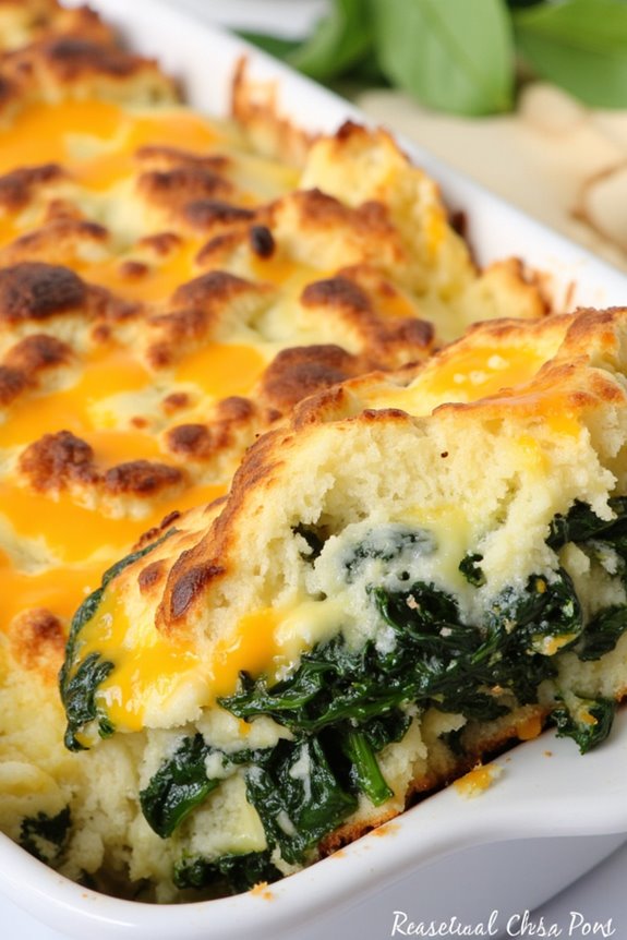 savory spinach cheese casserole