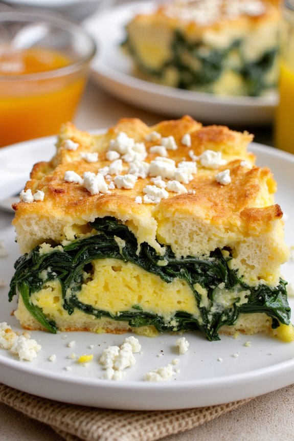 savory spinach feta casserole