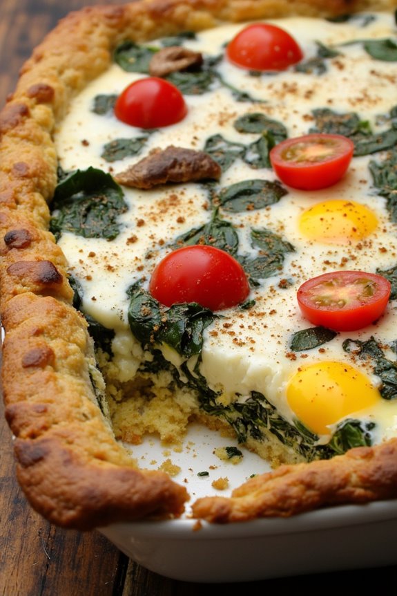 savory spinach feta casserole