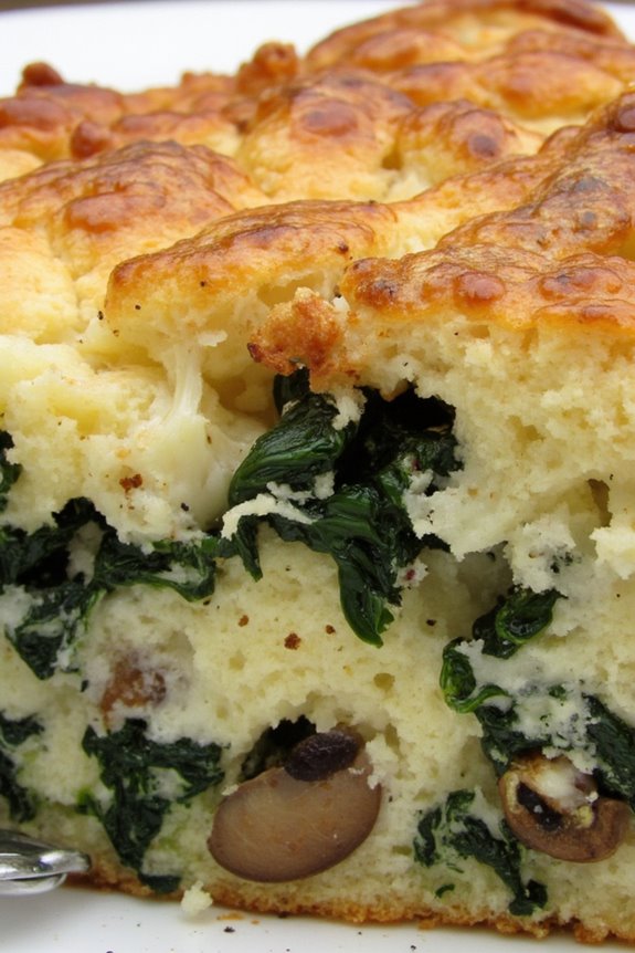 savory spinach mushroom casserole