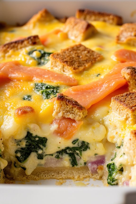 smoked salmon breakfast casserole