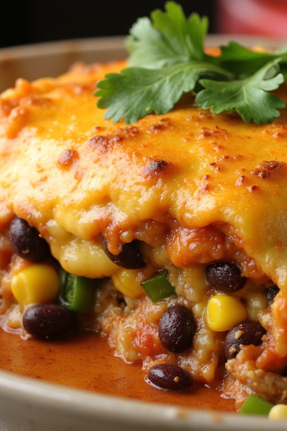 southwest breakfast enchilada casserole