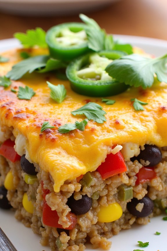 southwest quinoa breakfast casserole
