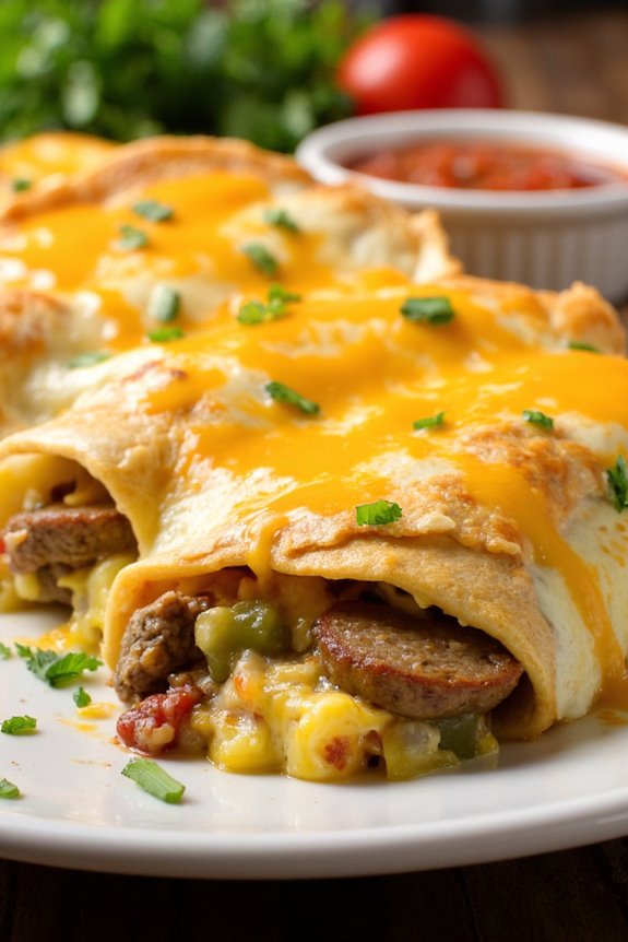 spicy breakfast enchiladas delight
