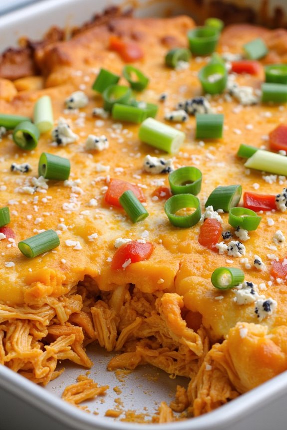 spicy buffalo chicken casserole