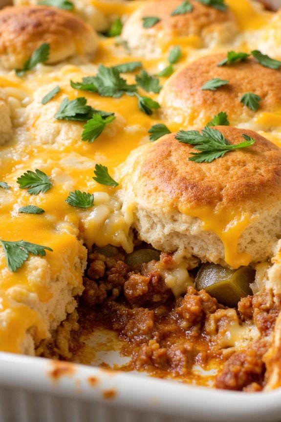 spicy chorizo biscuit casserole