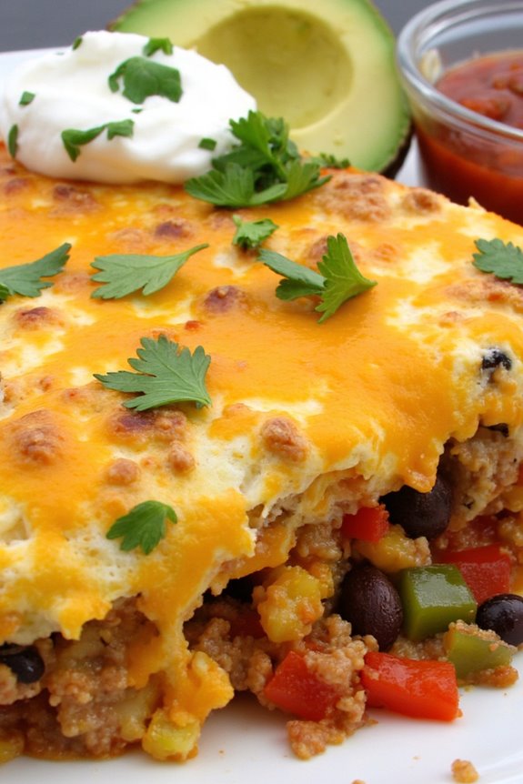 spicy southwestern breakfast casserole