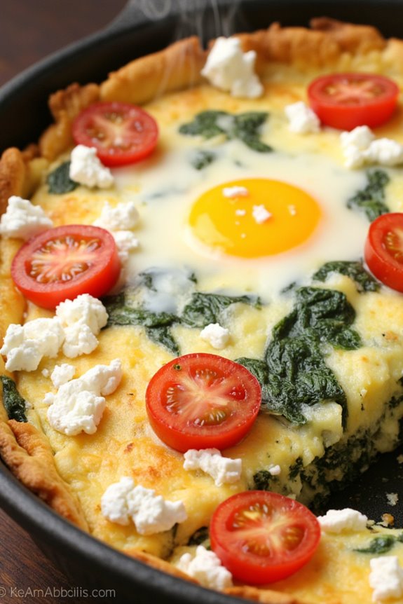 spinach feta breakfast casserole