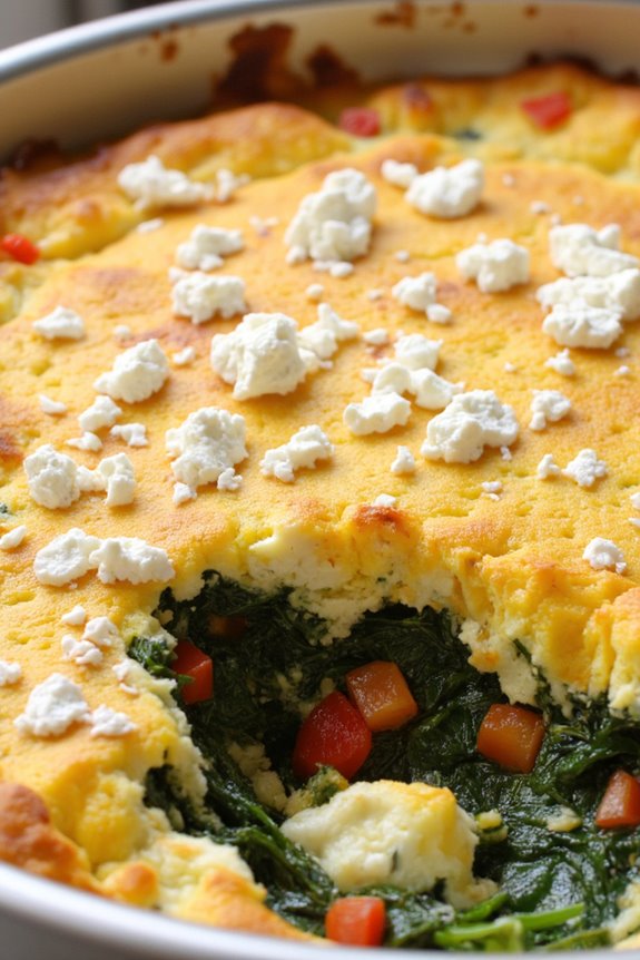 spinach feta breakfast casserole