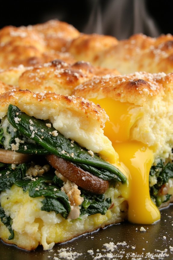 spinach mushroom breakfast casserole