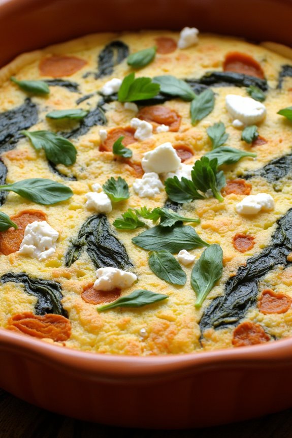 sweet potato spinach frittata