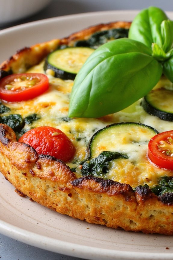 vegetable goat cheese frittata