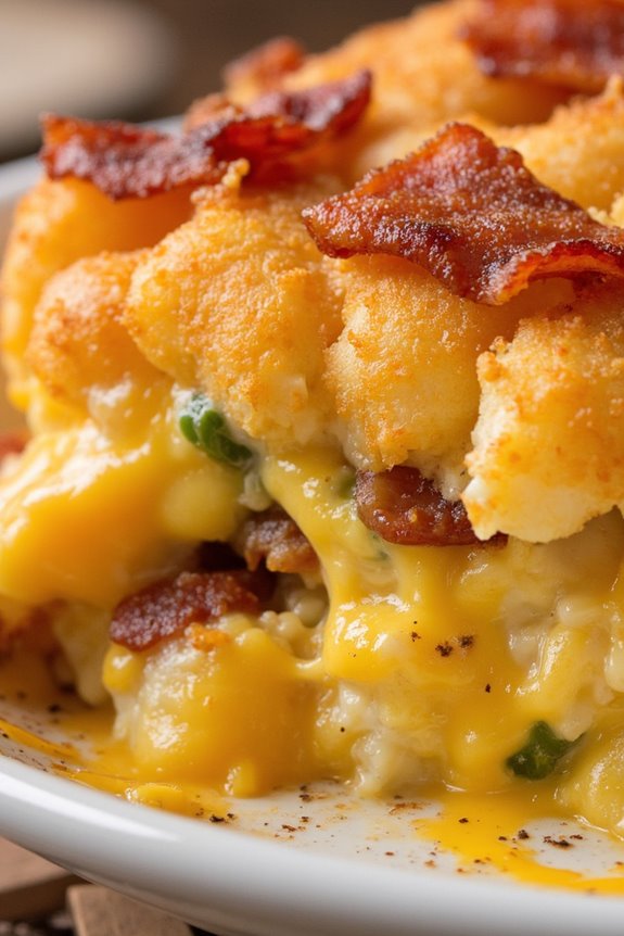 bacon cheese tater tot casserole