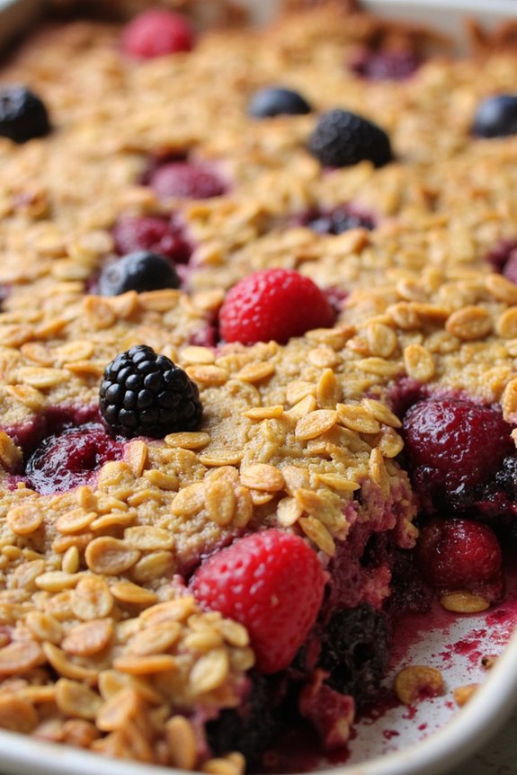 baked berry oatmeal casserole