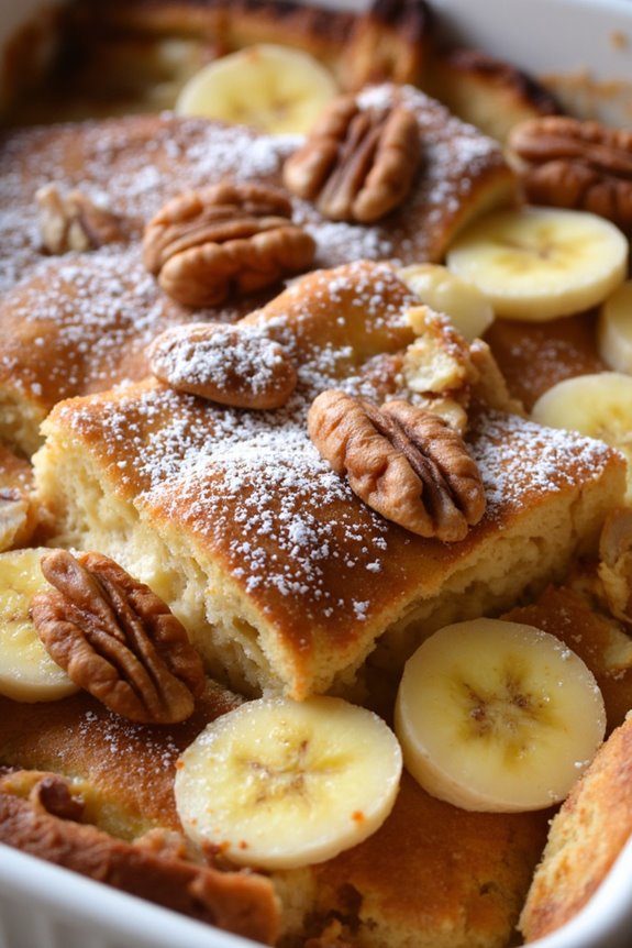 banana walnut french toast casserole