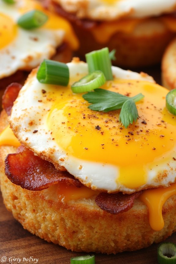 breakfast cups with bacon