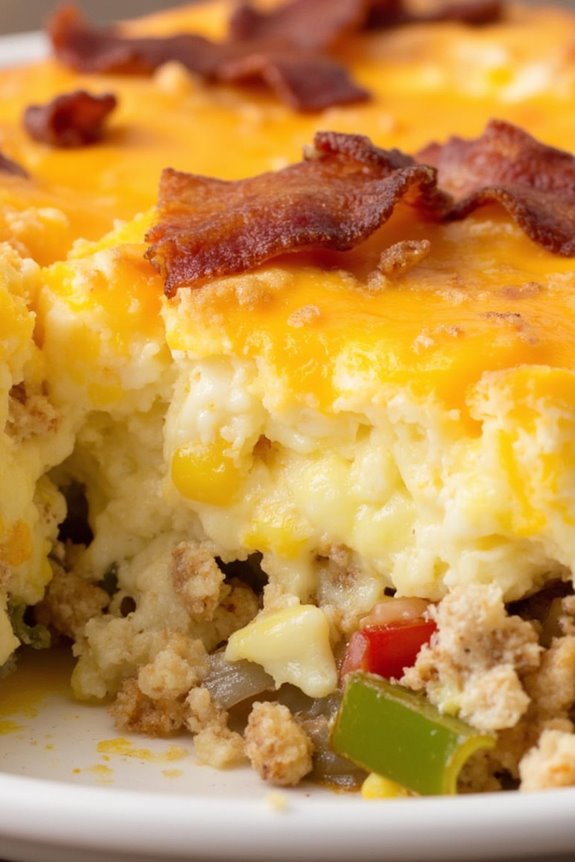 cheddar bacon egg bake