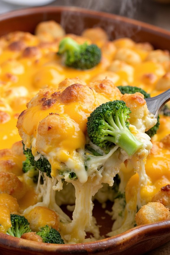 cheesy broccoli tater tot casserole