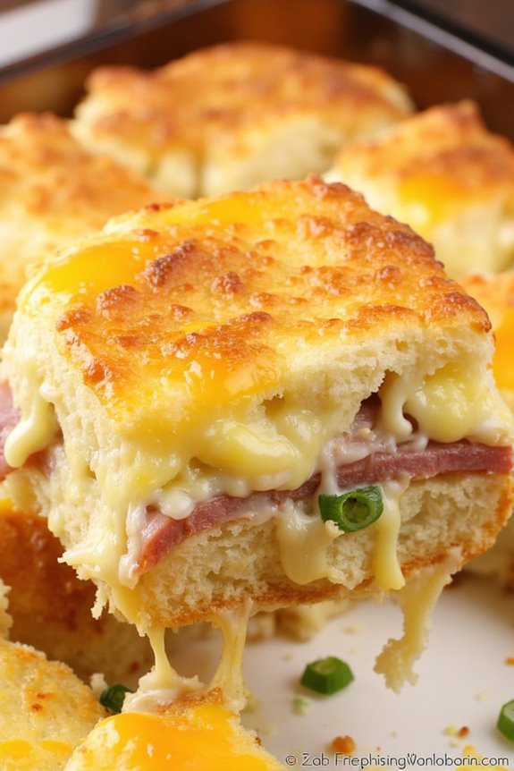 cozy ham and cheese bake