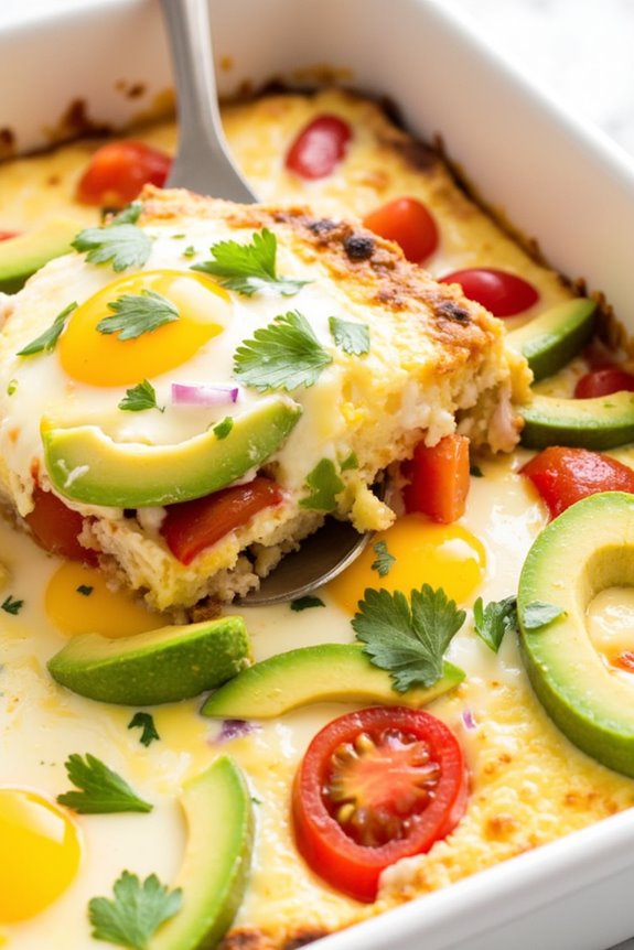 dairy free avocado egg casserole